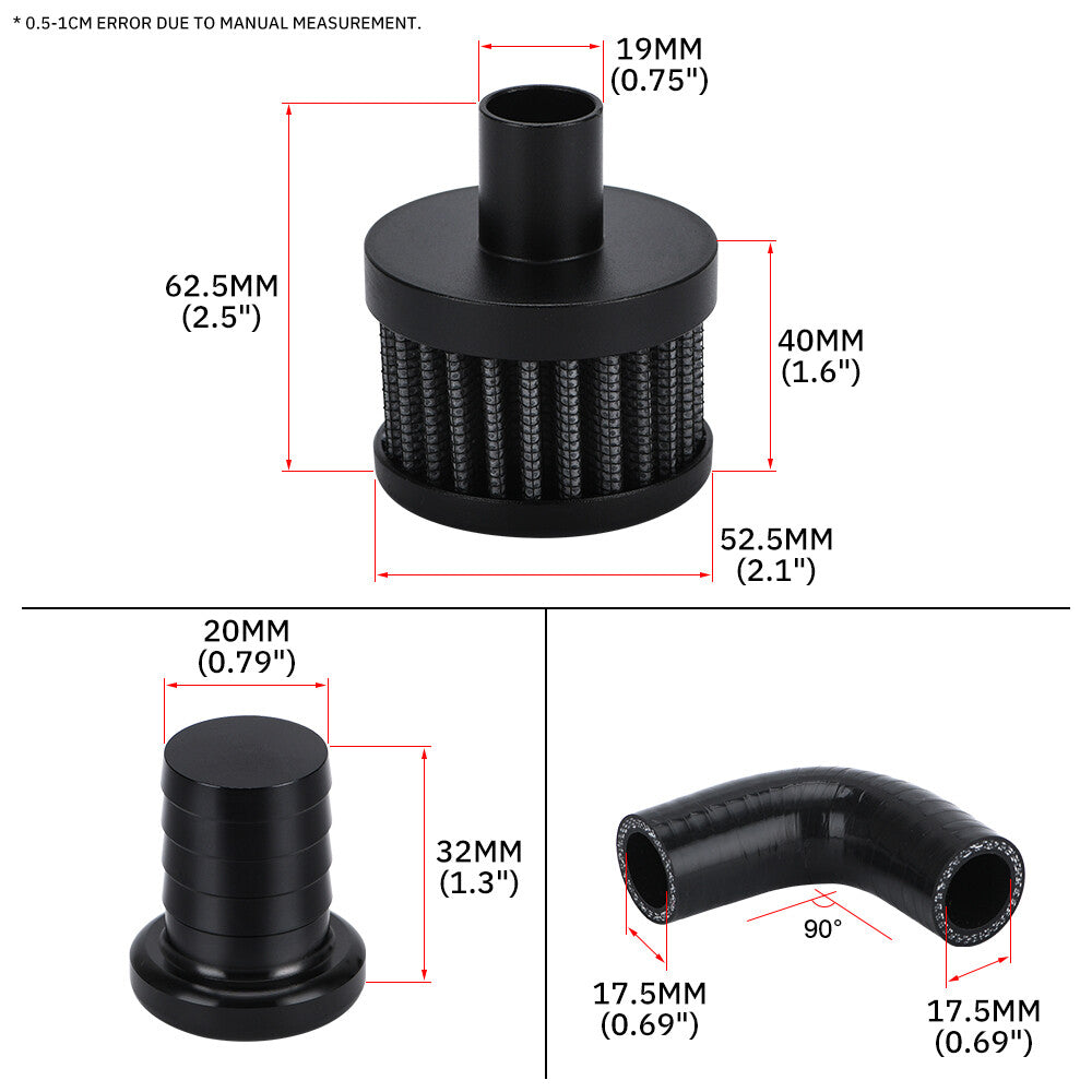 Oil Filter for CCV Crank Case Vent Kit Fit 07.5-17 for Dodge 6.7 Diesel 1500