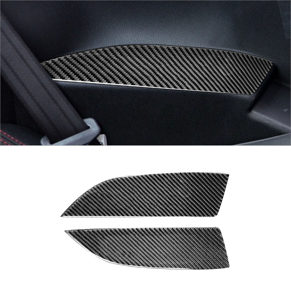 Carbon Fiber Car Rear Window Lock Lift Panel Frame Trim for Camry 12-14 v