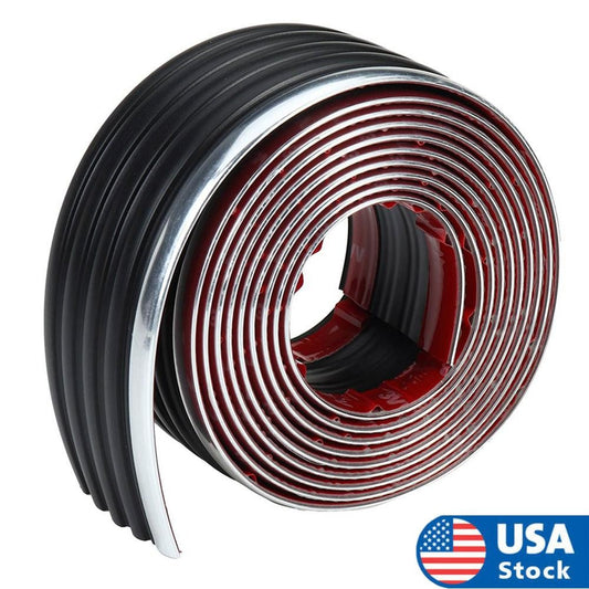 8M Body Side Molding Belt Exterior Protector Roll Black Chrome For Pick up Truck