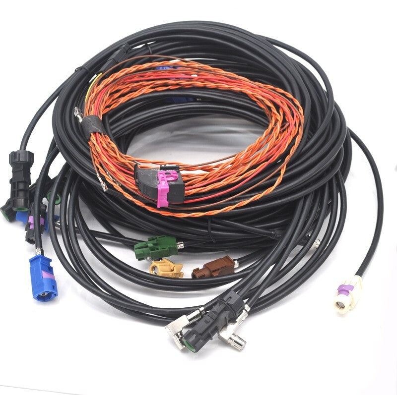 retrofit 360 surround Reverse backup Camera Cable wiring for Audi Q5L Q7 A4 B9