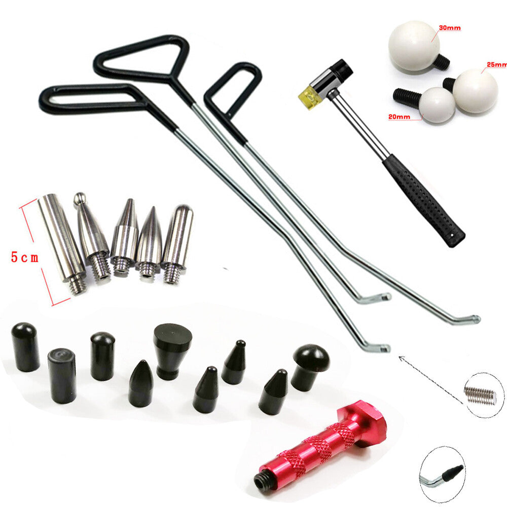 Paintless Dent Repair Tools One Piece Puller PDR Rod Hook Car Repair Hail Damage v