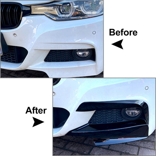 for BMW 3-Series F30 F31?2012-2018 Front Bumper Fangs Trim Air Vent Lid Cover