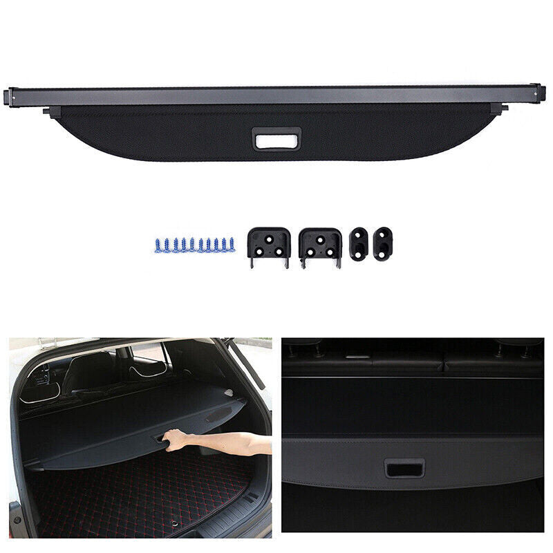 CARGO COVER for KIA SELTOS 2020-2023 BLACK SECURITY SHADE RETRACTABLE GUARD TRIM