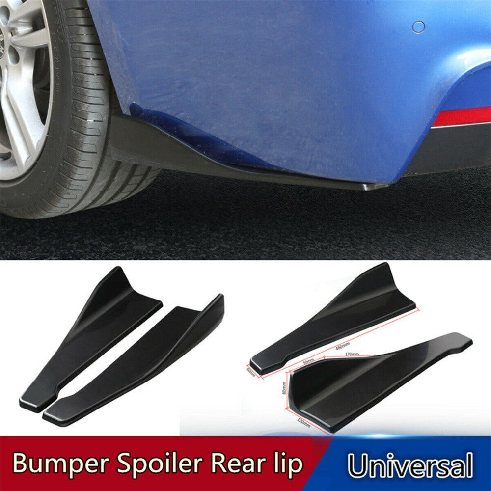Car Side Skirt Extension Splitters Winglet Diffuser Rear Lip Black 48cm New Hot n