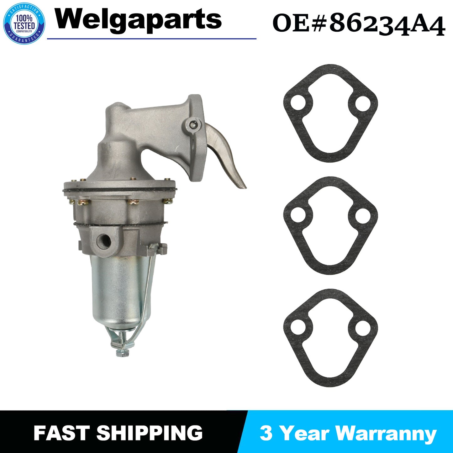 Fuel pump 86234A4 For OMC 2.5L 3.0L MerCruiser 3.0L 3.7L 4.1L 86234A05 18-7278