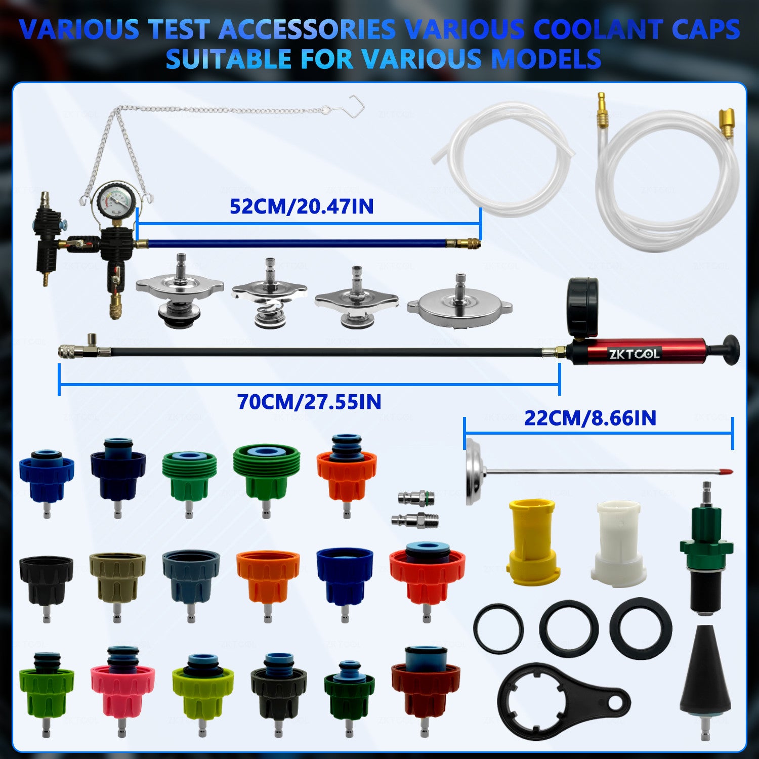 Radiator Pressure Tester Cooling System Detector antifreeze replace filler tool