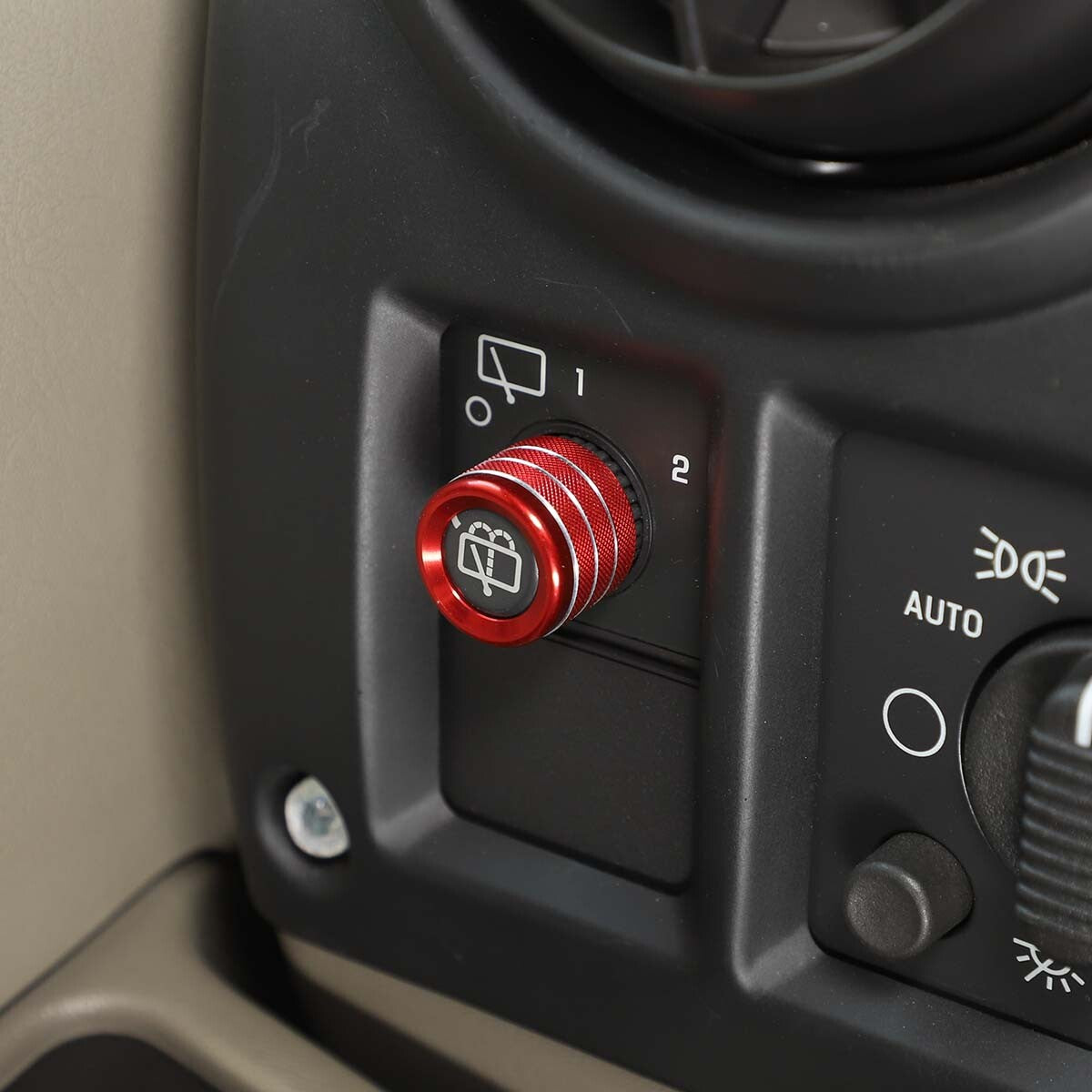Red alloy interior back cover with adjustable blade ring decoration suitable for Humme-r H2 03-07