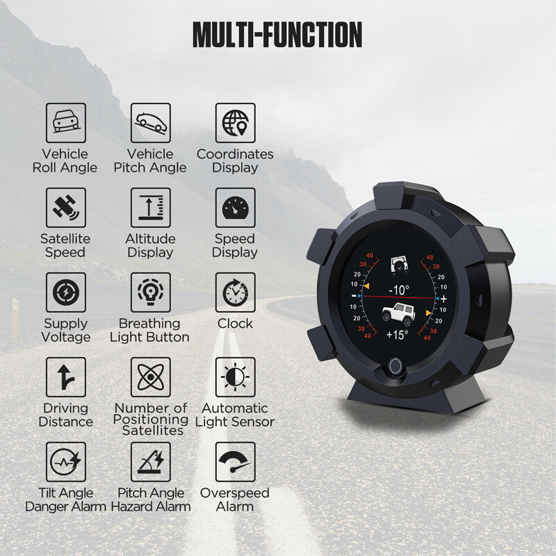 Car OBD Multifunctional Instrument Cluster HUD Head-Up Display Speedometer Intelligent Inclinometer n