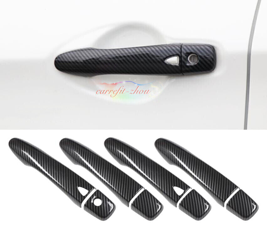 for Nissan Rogue Sport 2017-22 Carbon Fiber Side Door Handle Bowl Moulding Trim