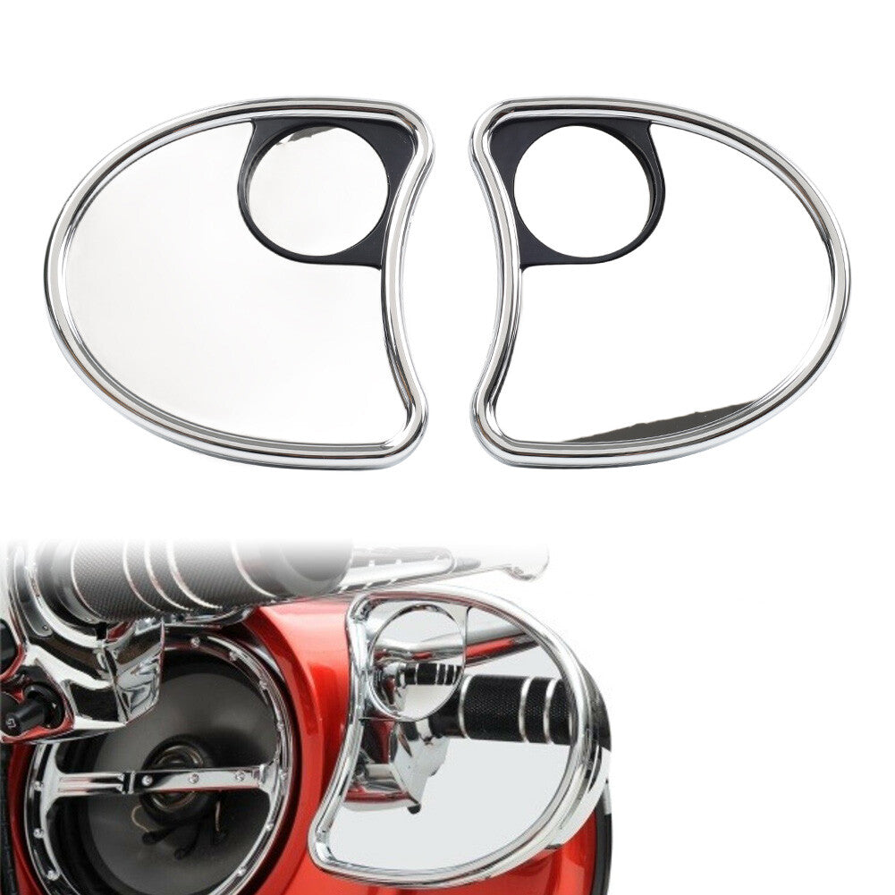 Fairing Mounted Mirror w/ Blind Spot Mirrors for Harley Batwing Touring 2014-18