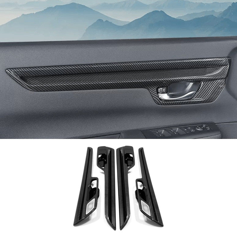 Carbon Fiber Interior Door Decor Trim 4pcs for Honda CRV CR-V 2023 2024 v
