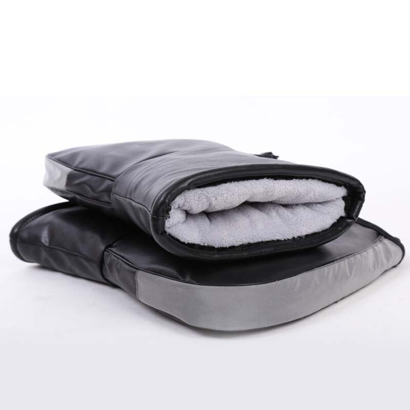 2¡ÁMotorcycle Handlebar Gloves Hand Fur Muffs Winter Thermal Warm Mitts Windproof v