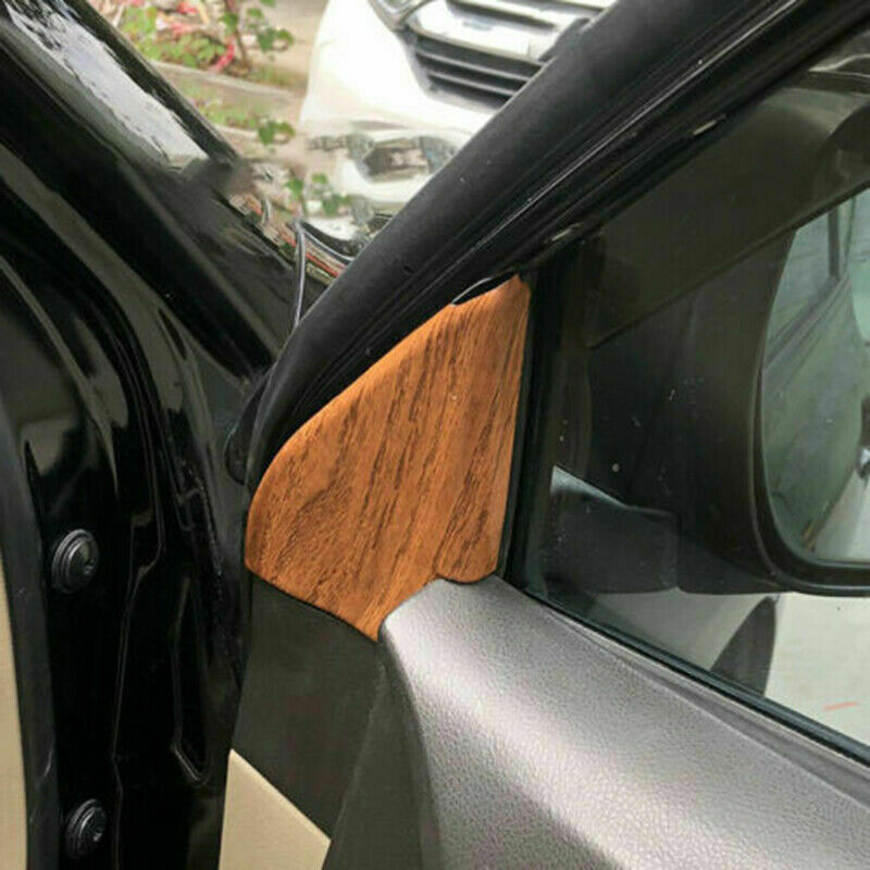 for Toyota Highlander 2008-2013 Wood Grain Front Triangle A Pillar Cover Trim 2X