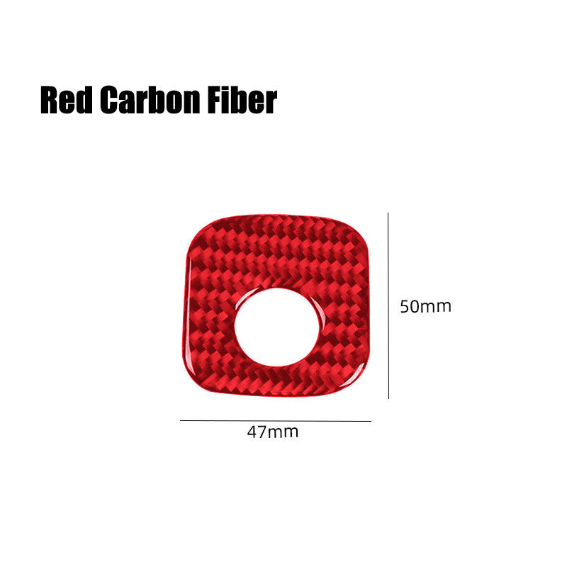 Carbon fiber car passenger side storage box handle decorative sticker for Corvette C6- n