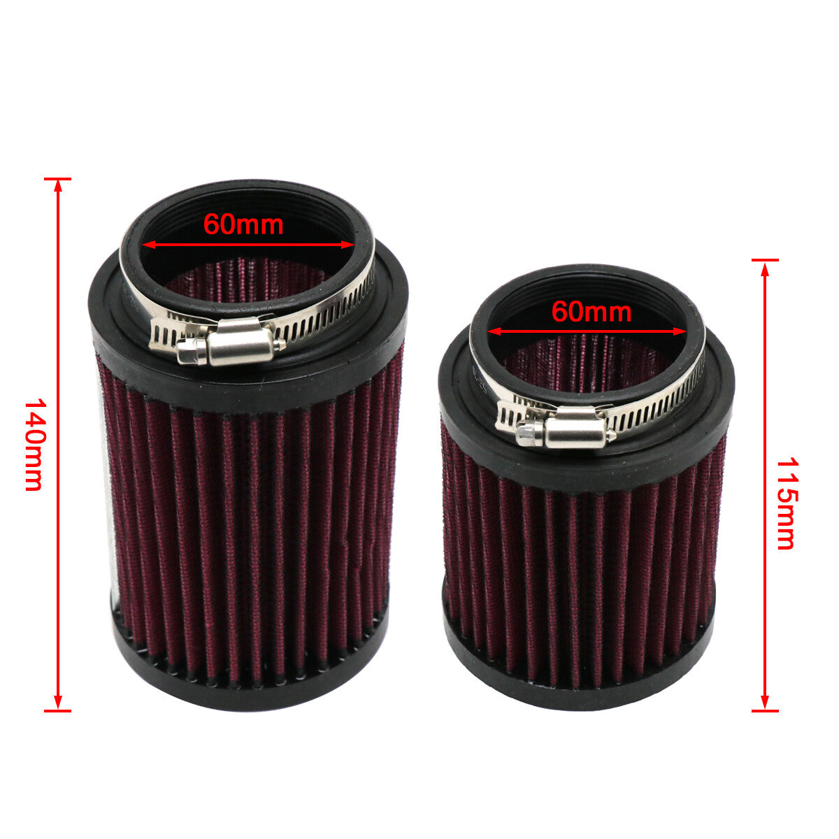 Carburetor Air Filter Air Cleaner Clamp-On Flange for Honda CB1300 CL400 Carb Q