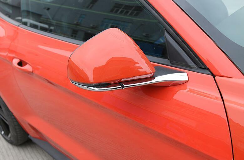 Fit for Ford for Mustang 2015-2022 Chrome Rear View Mirror Anti-Scratch Strip 4PCS