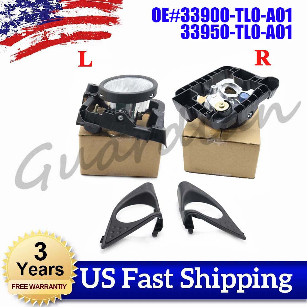 Pair Fog Driving Light Lamp Left Right Glass 09-2010 No Bulb for Acura TSX 2.4