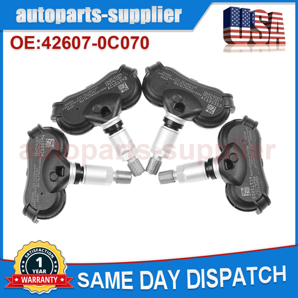 4PCS TIRE PRESSURE SENSOR Fits for TOYOTA for SIENNA TUNDRA TPMS Transmitter 42607-0C070