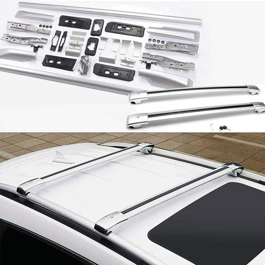 Silver 4pc Roof Rack for Toyota for Land Cruiser LC300 2021-2023 Roof Rail CrossBar