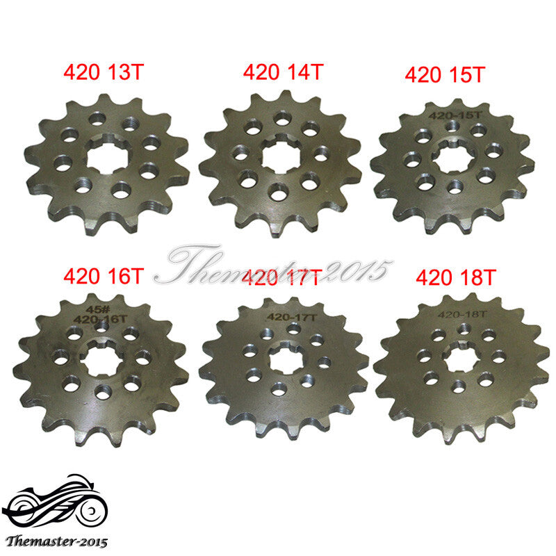 420 13T 14T 15 16 17 18 T 17mm Front Engine Sprocket for Honda CRF110F 2013-2022 Q