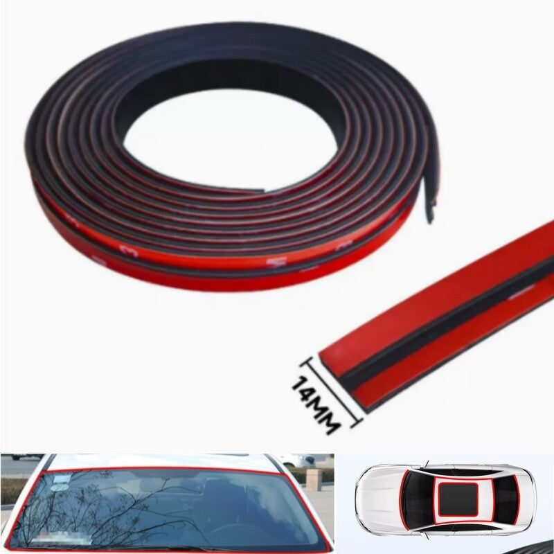5m/16Ft Car Windshield Weather Strip Sunroof Seal Rubber Weather Stripping Trim