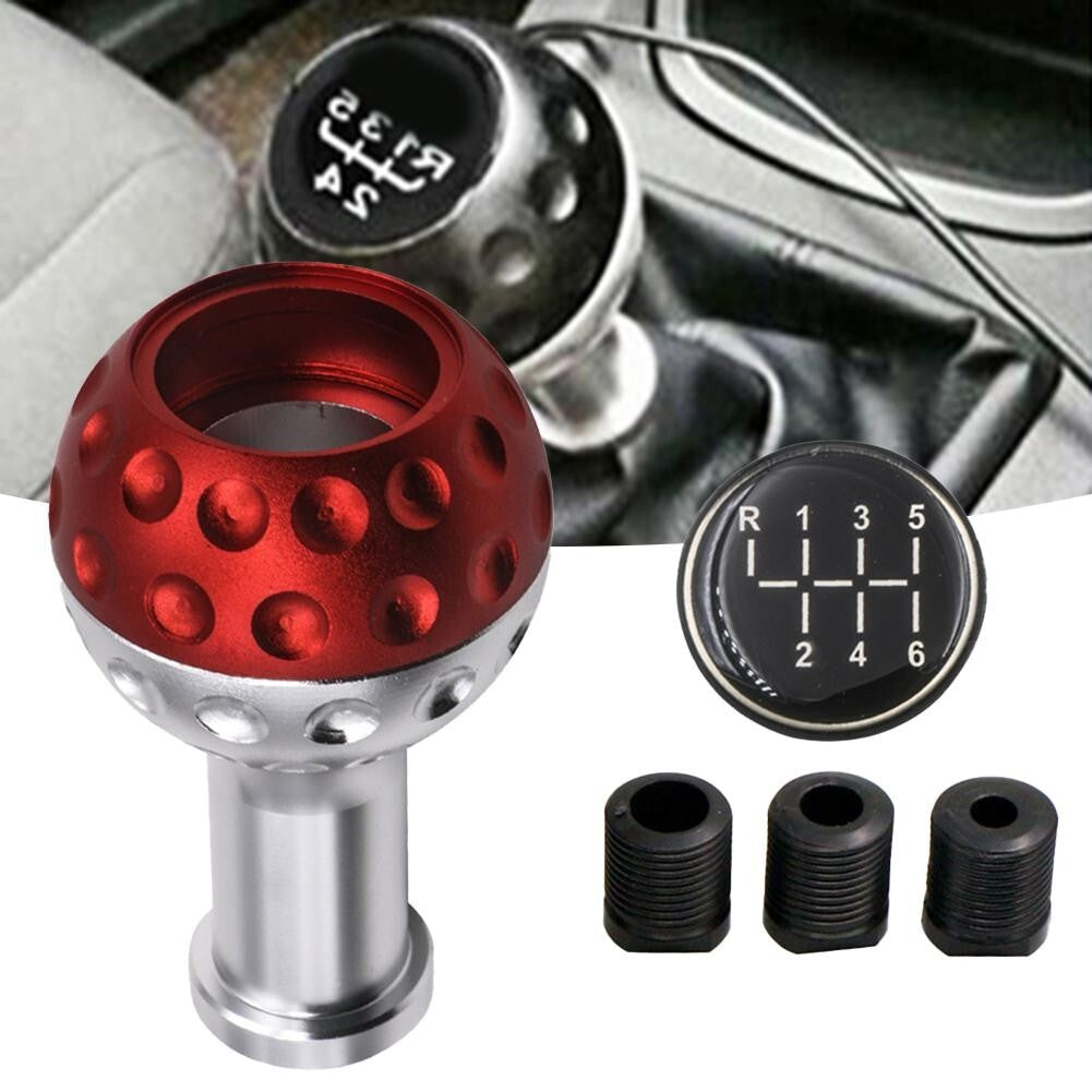 Aluminum 6MT Car Gear Shift Knob Head Manual gear lever Handball Red v