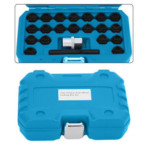 22pc Wheel Locking Key Set for Audi Anti-Theft Wheel Rim Lug Nut Master Removal Q
