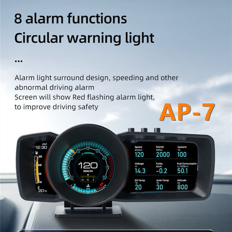 Car Auto HUD Head-up Display GPS Dual System Driving Computer LCD Code Table v