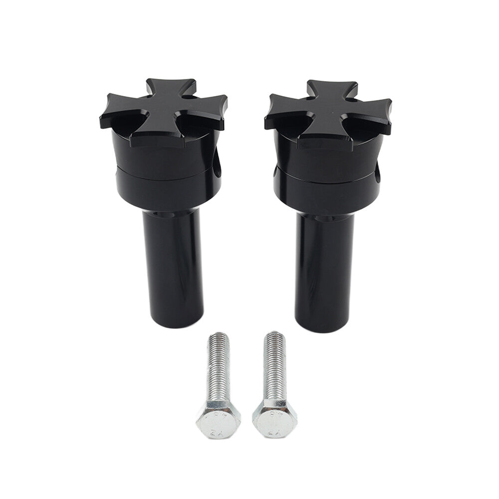 1 25mm Handlebar Risers Clamp Black for Harley Fatboy Dyna Sportster Touring
