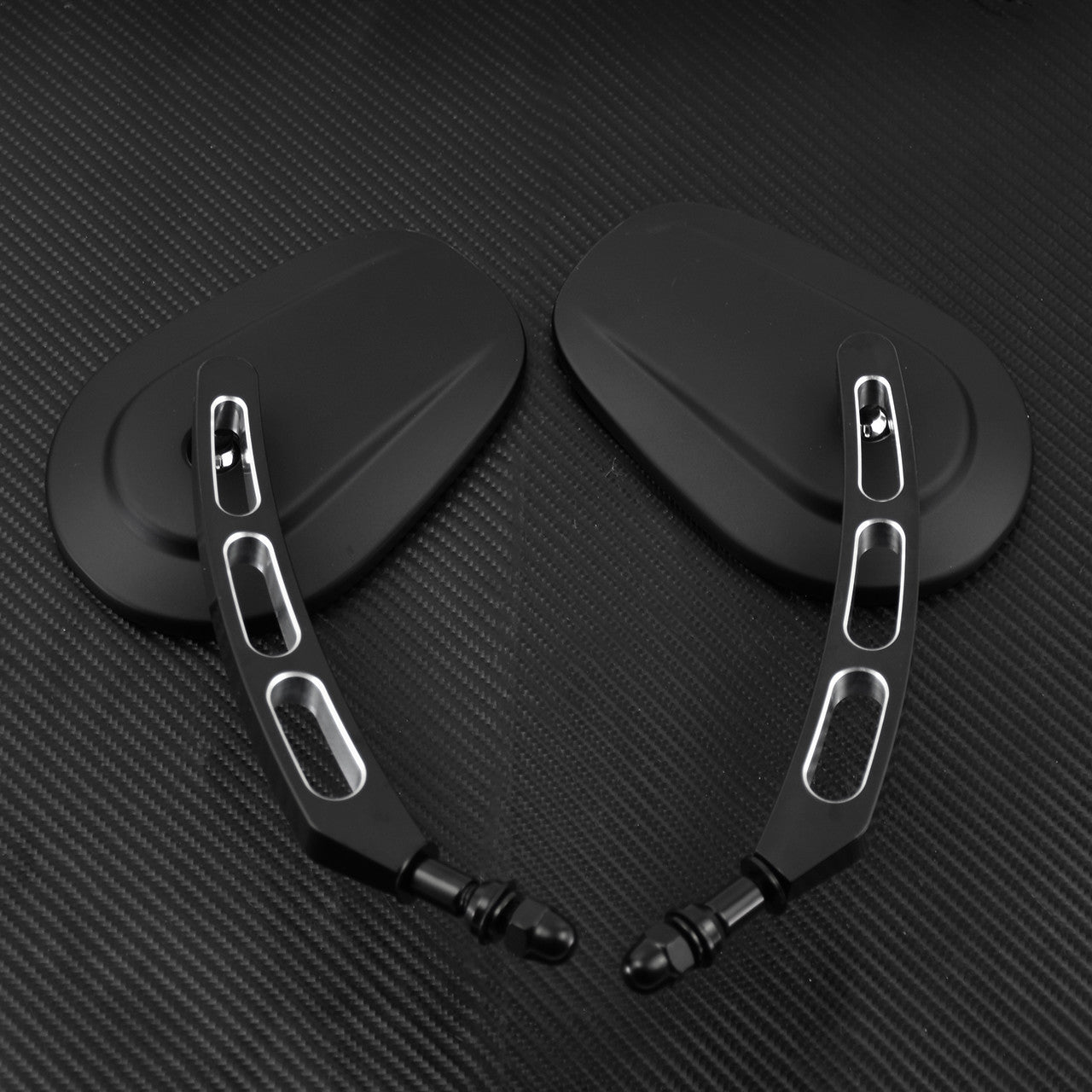 Matte Black RearView Side Mirrors Fit for Harley Sportster Softail Touring Dyna