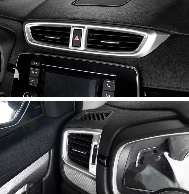 for Honda CR-V 2017-2022 silver Inner Dashboard A/C Air Outlet Vent Cover Trim