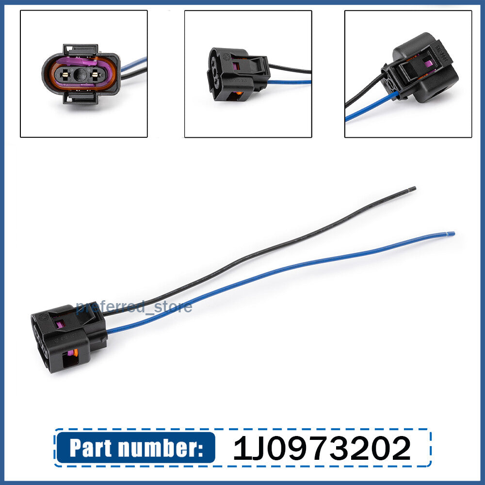 2-pin tail plug connector adapter 1J0 973 202 suitable for , for Audi , and for SKODA . v