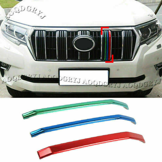 for TOYOTA Prado FJ/LC150 2018-2021 3-Colors Car Front Grilles Decor Trim Strips