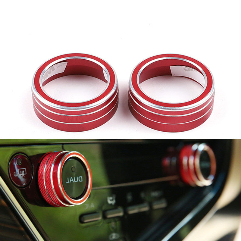Red Console Air Condition Adjust knob Ring Cover for Camry 2018-2023 v