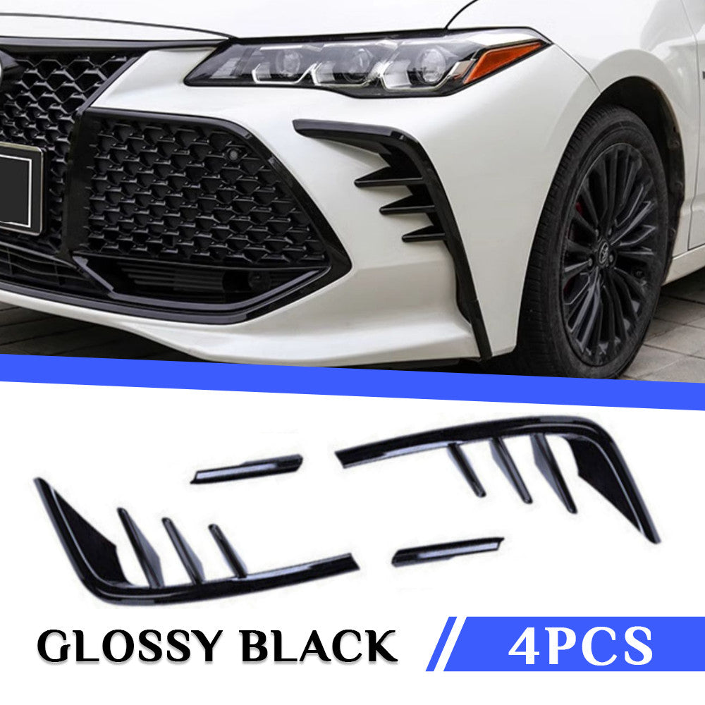 Glossy Black Front Bumper Air Vent Cover Trim 4PC for Avalon 2019-2022 B n