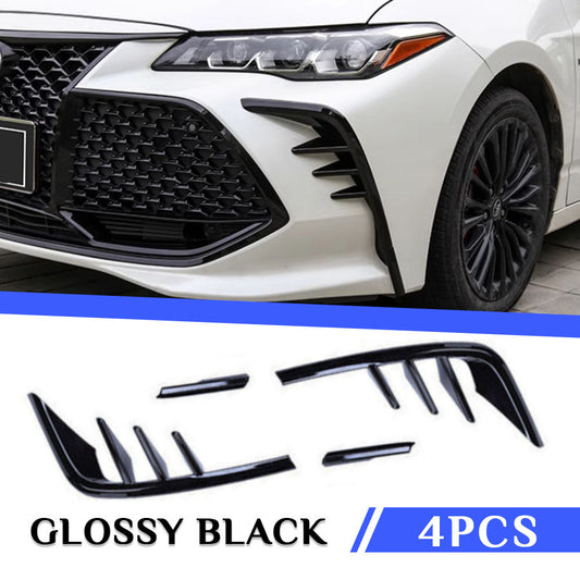 Glossy Black Front Bumper Air Vent Cover Trim 4PC for Avalon 2019-2022 B n