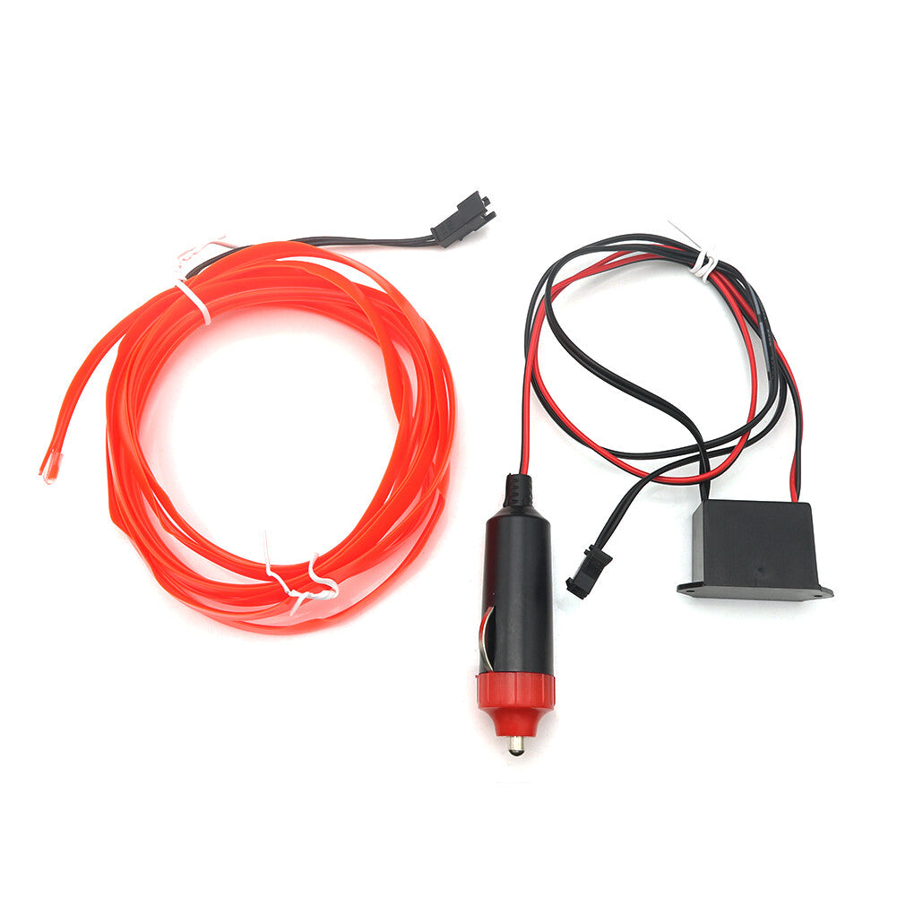 Interior Atmosphere LED Light Strip Wire Lamp Decor Accessories Red 2M 12V