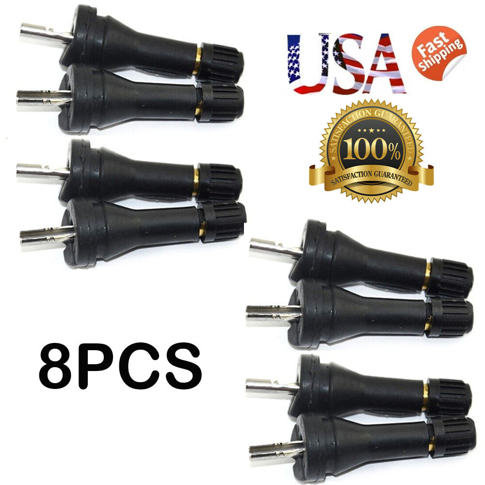 8PCS Rubber Replacement TPMS Sensor Tire Valve Stem Snap-In Repair Kit VS-90 New Q