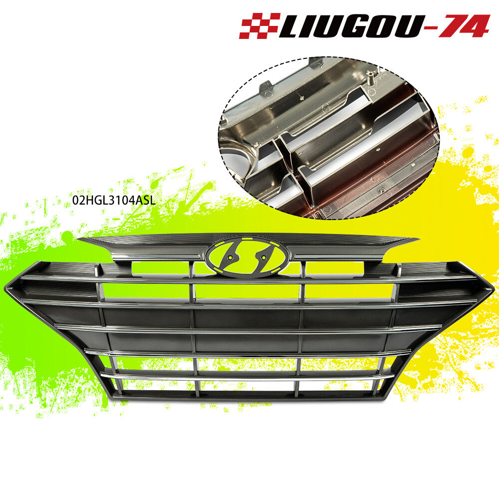 Fits 2019 for Hyundai for Elantra Sedan Front Bumper Upper Grille with for CHRome Trim - v