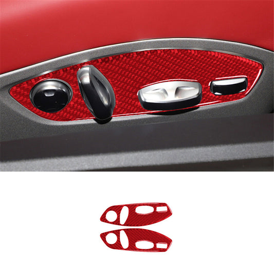 8Pcs Red Carbon Fiber Door's Handle Cover Trim for Cruze 2009-2015 v