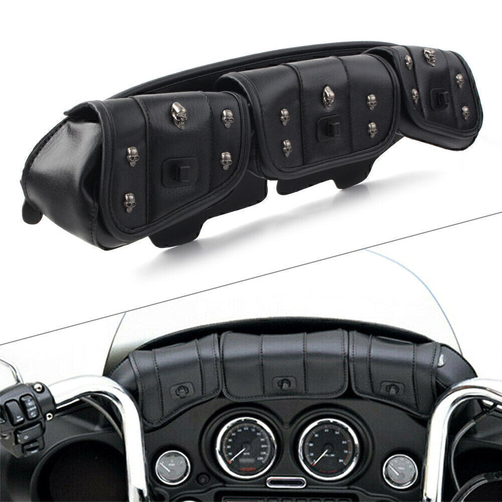 Black Front Fairing Air Flow Vent Accent Trim Fit for Harley Road Glide 2015-Up ABS