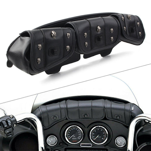 Black Front Fairing Air Flow Vent Accent Trim Fit for Harley Road Glide 2015-Up ABS
