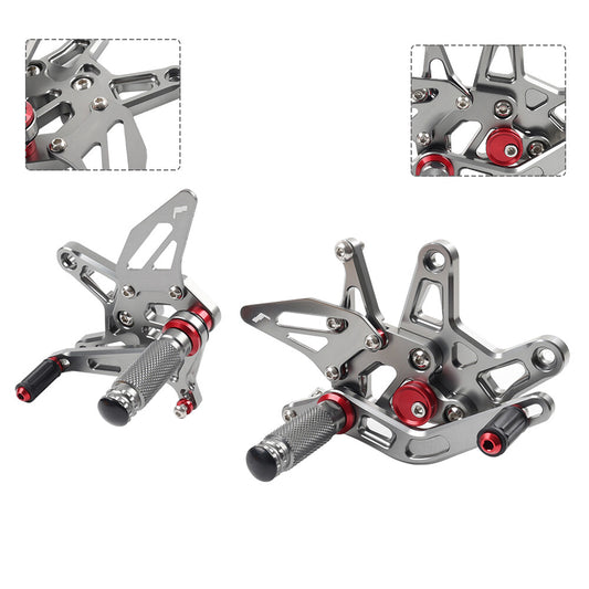 Motorcycle Foot Peg Rearsets Pedal Adjustable Footrests for Kawasaki ZX-6R 22-24