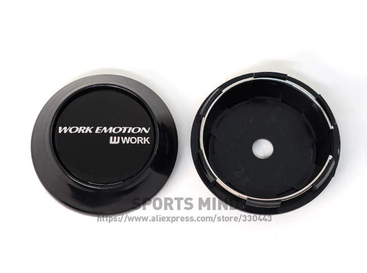 4-Pack 68mm Enkei Badge Wheel Center Cap Hubcap Rim Cap Black Carbon- v