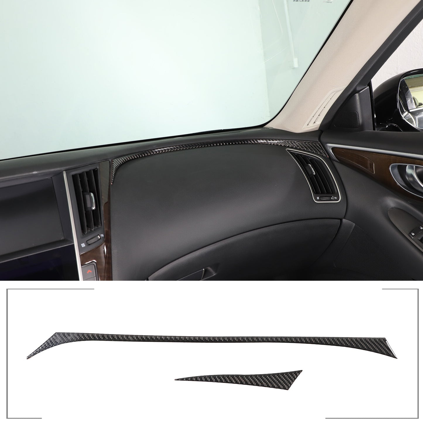 for Tacoma 2024 - 2025 Car Dashboard Vent Cover Trim Carbon Fiber Exterior- v