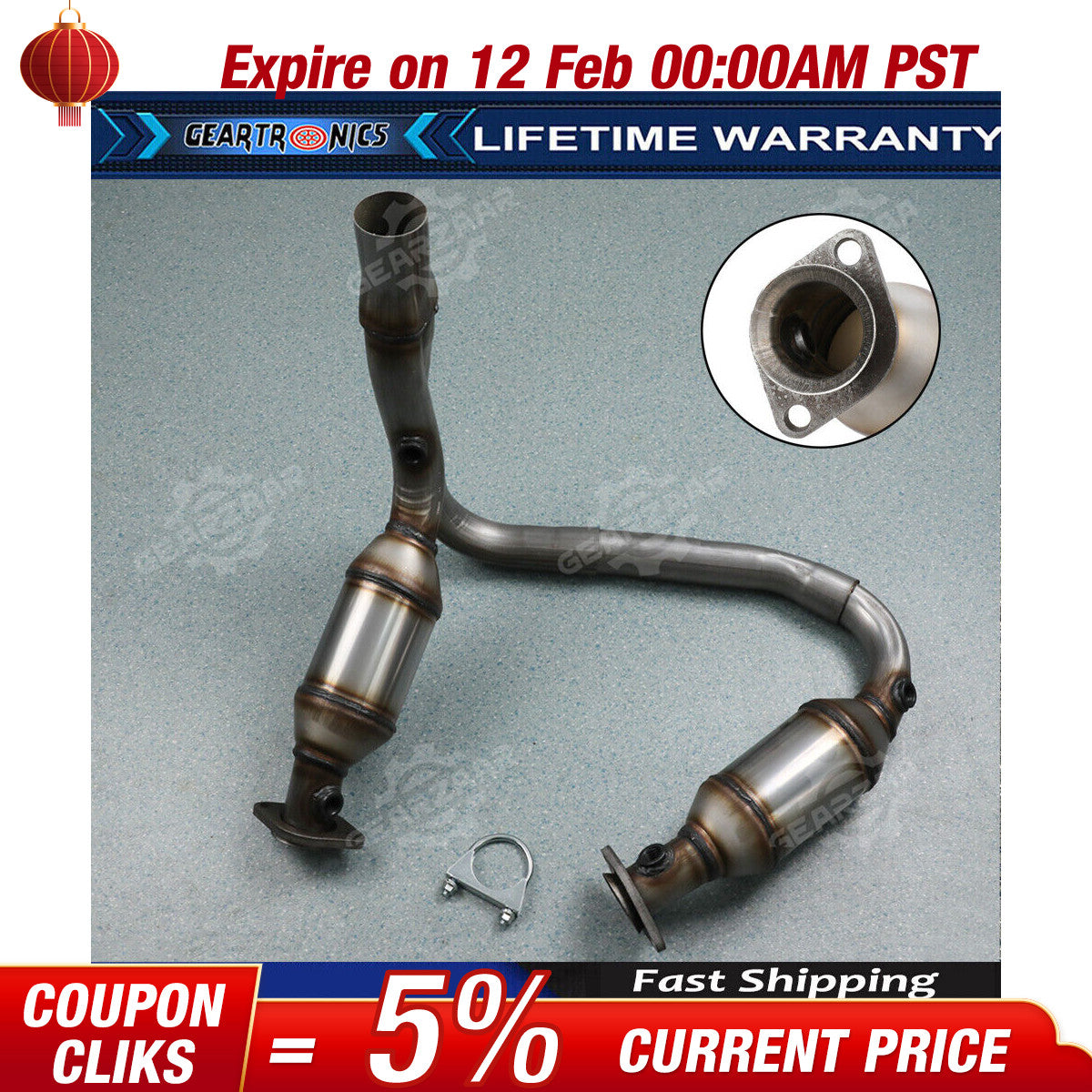 for Dodge Dakota 3.7L  4.7L Y Pipe Catalytic Converters 2004 TO 2010 15H US