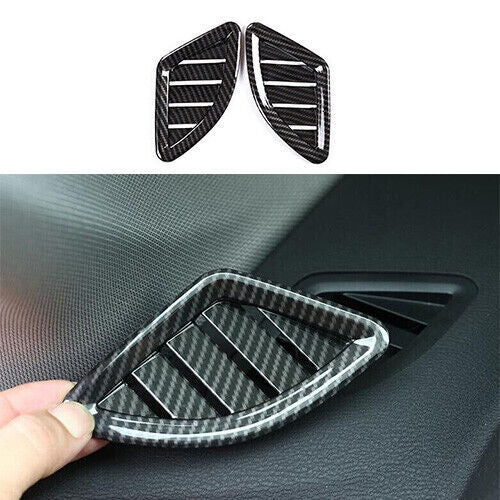 2PCS Carbon Fiber for BMW X2 2018-2021 Dashboard LR Air Outlet Vent Trim ABS
