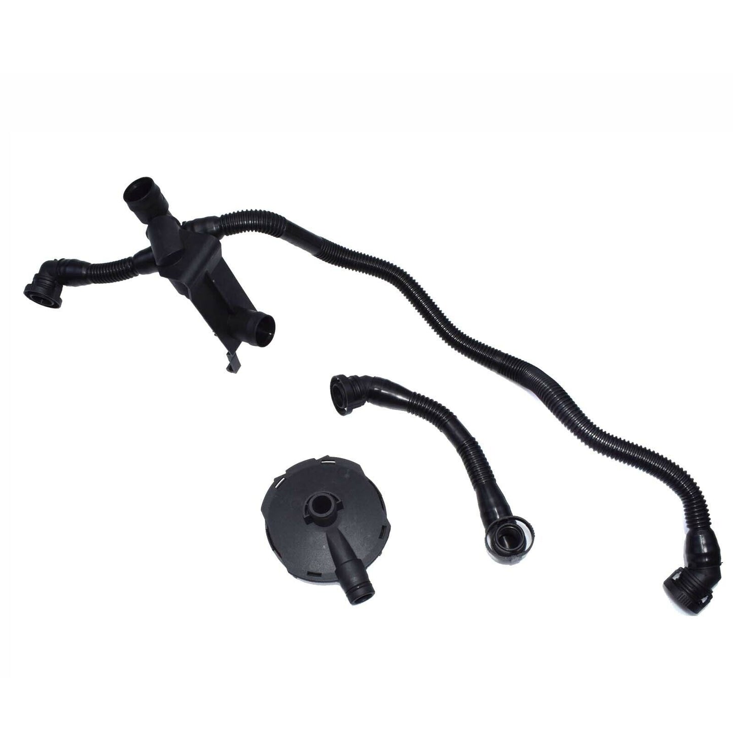 for for Audi A4 A6 30L V6 Crankcase Ventilation Valve and Breather Vacuum Hose Kit 3x- v