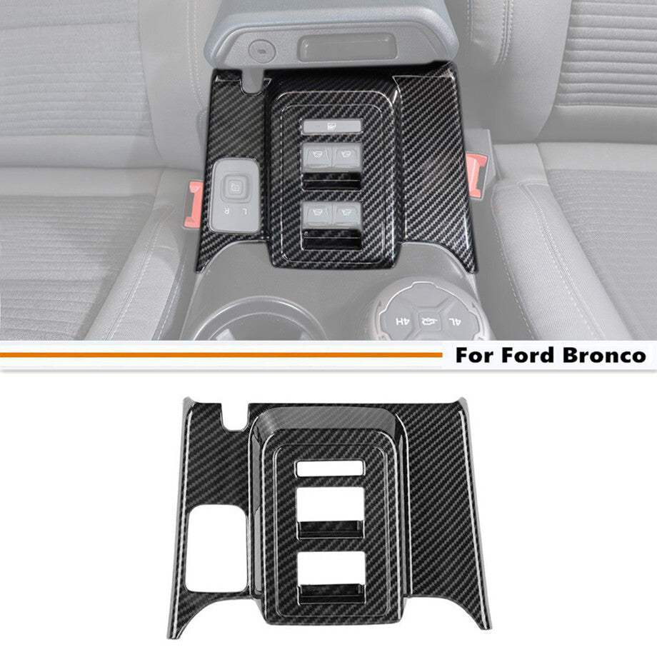 Car Window Lift Switch Cover Trim For Bronco 4Door 21-24 Accessories Carbon v