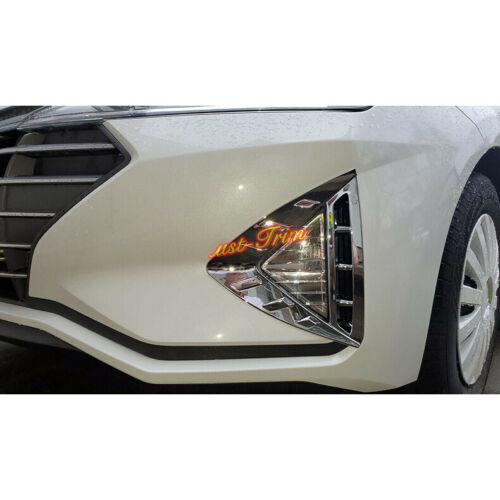 for Hyundai for Elantra 2019-2020 Chrome Style Front Fog Light Cover Fog Lamp Trims